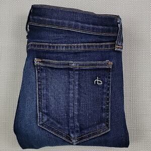 Rag & Bone Women's Skinny Low Rise Blue Denim Jeans in Kensington 24 | Girl's 12